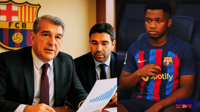 Ansu Fati looking frustrated in a Barcelona shirt