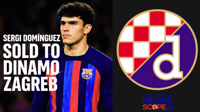 Sergi Domínguez posing with Dinamo Zagreb jersey after signing from Barcelona