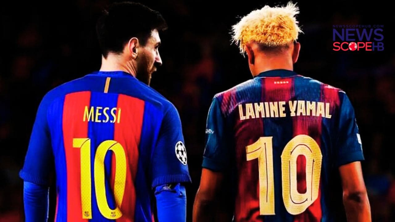 Lamine Yamal wearing Barcelona No. 10 jersey during a La Liga match in 2025